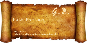 Guth Mariann névjegykártya
